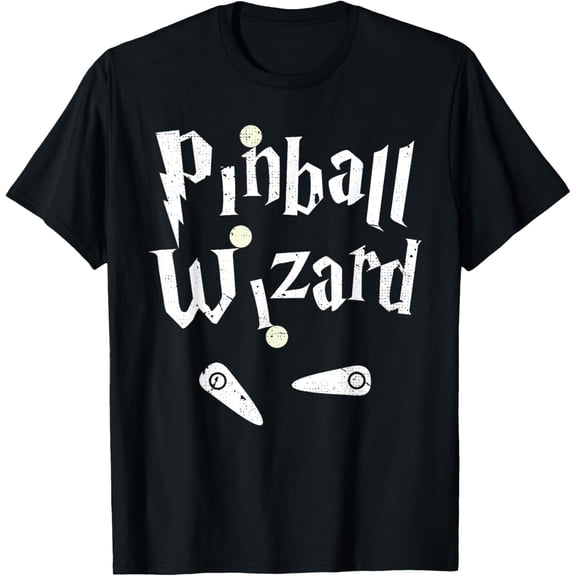 Pinball Wizard Arcade Machine Player Game Lover Art Design T-Shirt
