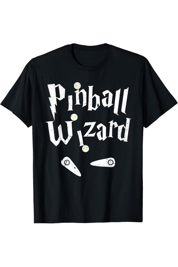 Pinball Wizard Arcade Machine Player Game Lover Art Design T-Shirt