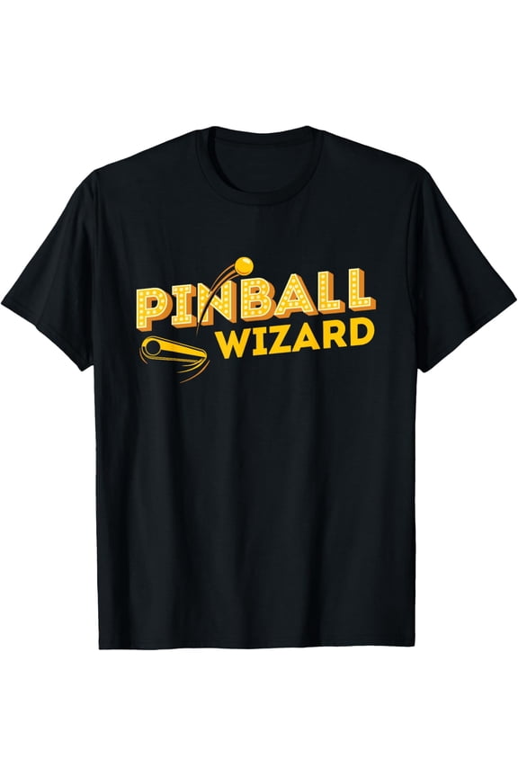 Pinball Wizard - Retro Vintage Multiball Pinball Arcade Game T-Shirt men and women can wear, black, white, gifts