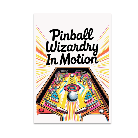 Pinball Wizardry In Motion Wall Art - Arcade Enthusiast - 13x19 Poster Print