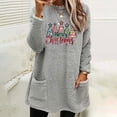 thumbnail image 1 of Pincandy 2025 Winter Womens Fleece Pullover Sweater Sherpa Warm Sweatshirts Long Sleeve comfort hoodie for anxiety Crewneck Tunic Tees Thermal Top, 1 of 4
