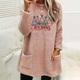 thumbnail image 1 of Pincandy 2025 Winter Womens Fleece Pullover Sweater Sherpa Warm Sweatshirts Long Sleeve comfort hoodie for anxiety Crewneck Tunic Tees Thermal Top, 1 of 4