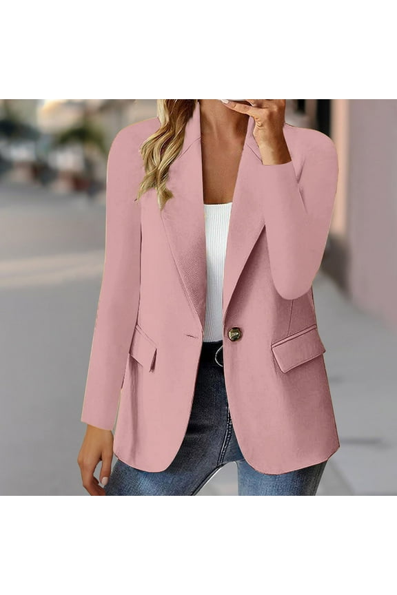 Blazers for Women 2025 Trendy Business Casual Jackets Long Sleeve Open Front Cardigan Work Suit Fashion Blazer