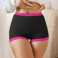 thumbnail image 1 of Pincandy Color Block Boyshort Panties for Women High Waisted Workout Stretch Shorts Seamless Underwear, 1 of 7