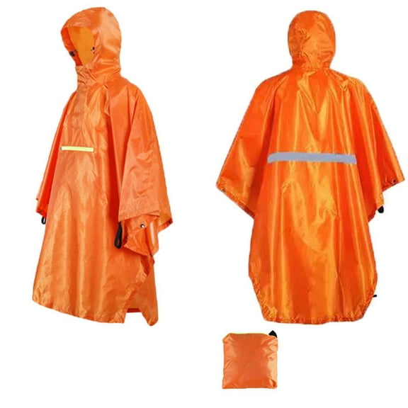 Pincandy Ponchos for Women Men Hooded Rain Poncho for Adult Waterproof Lightweight Unisex Raincoat for Hiking Camping Emergency