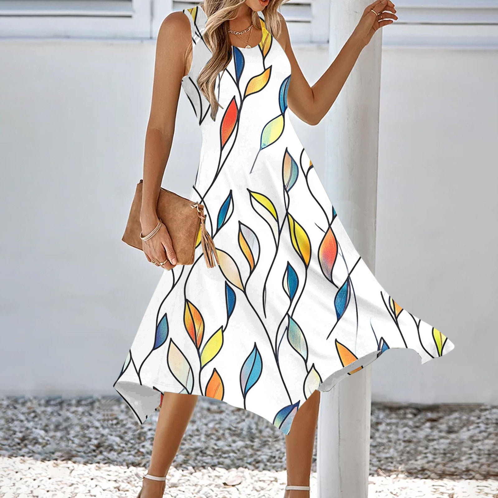 Pincandy Summer Dresses for Women 2025 Casual Floral Printed Beach — free download