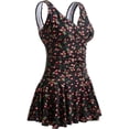 thumbnail image 1 of Pincandy Women Easy Wear Printed Modest Tankini Two Piece Swimsuit Wireless Padded Full Coverage Bathing Suit for Summer Beach Pool Party Wear, 1 of 4