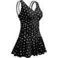thumbnail image 1 of Pincandy Women Easy Wear Printed Modest Tankini Two Piece Swimsuit Wireless Padded Full Coverage Bathing Suit for Summer Beach Pool Party Wear, 1 of 4