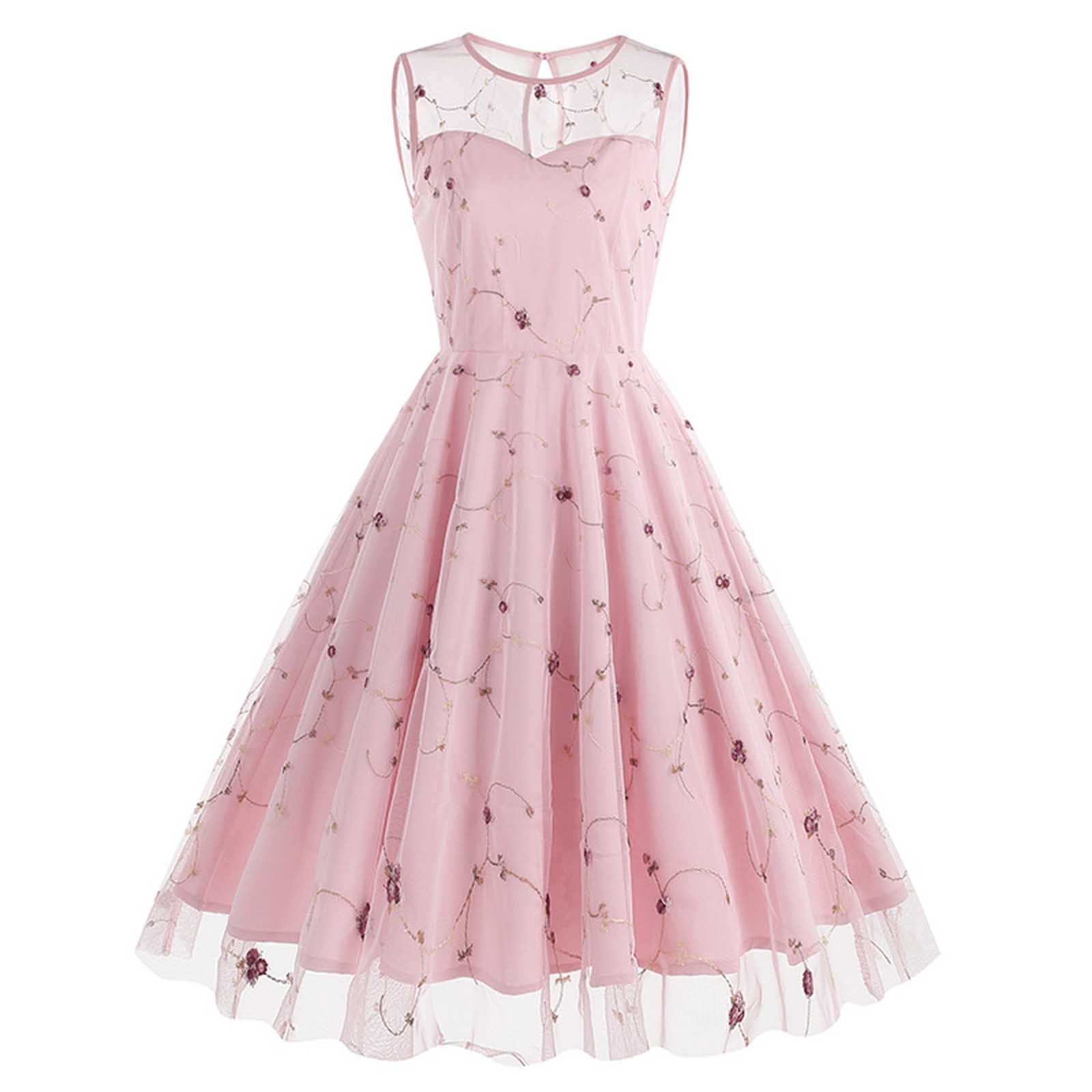white christmas dresses 3D Floral Short Sleeveless A-Line Dress by Juliet JT917A main image 0