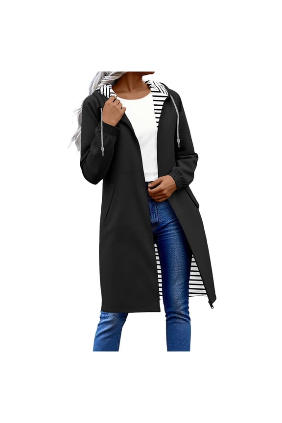 Women Light Rain Jacket Waterproof Active Outdoor Trench Raincoat with Hood Lightweight Plus Size for Women