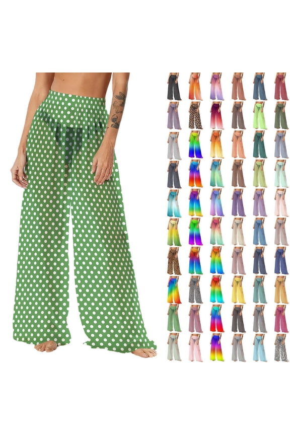 Women See Through Sheer Mesh Pants Beach Swimsuit Bikini Bottom Cover up Party Club Elastic High Waist Wide Leg Pants