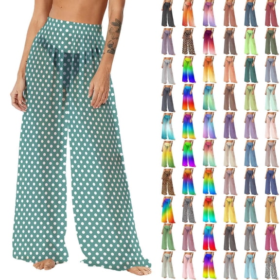 Pincandy Women See Through Sheer Mesh Pants Beach Swimsuit Bikini Bottom Cover up Party Club Elastic High Waist Wide Leg Pants