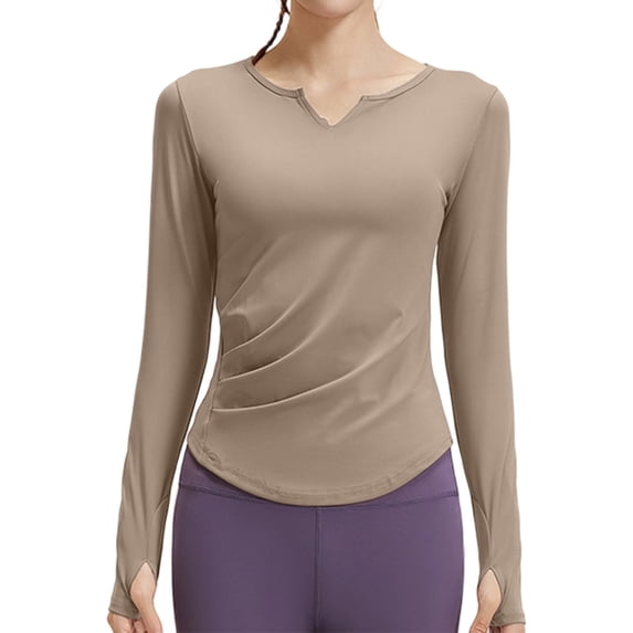 Pincandy Women's Breathable Athletic Hiking Long Sleeve Crew Neck Performance Top