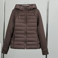 thumbnail image 1 of Pincandy Women's Cropped Puffer Jacket Hooded Warm Padded Winter Outerwear Coat with Pockets, 1 of 5
