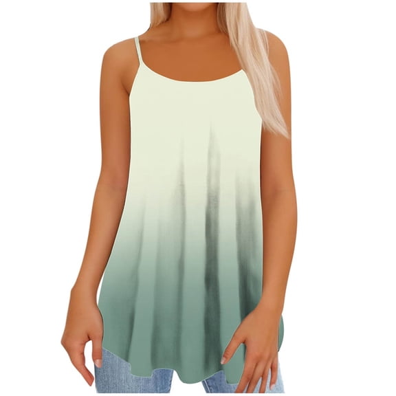 Pincandy Women's Fashion Printed Vest Sleeveless Summer Casual Swing T Shirt Dresses Beach Cover up Plain Tank Dress with Pockets,Mint Green,L