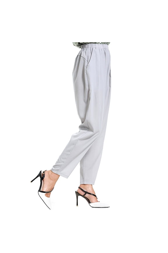 Women's High Waist Casual Harem Pants, Pockets, Loose Fit, Daily & Party Wear