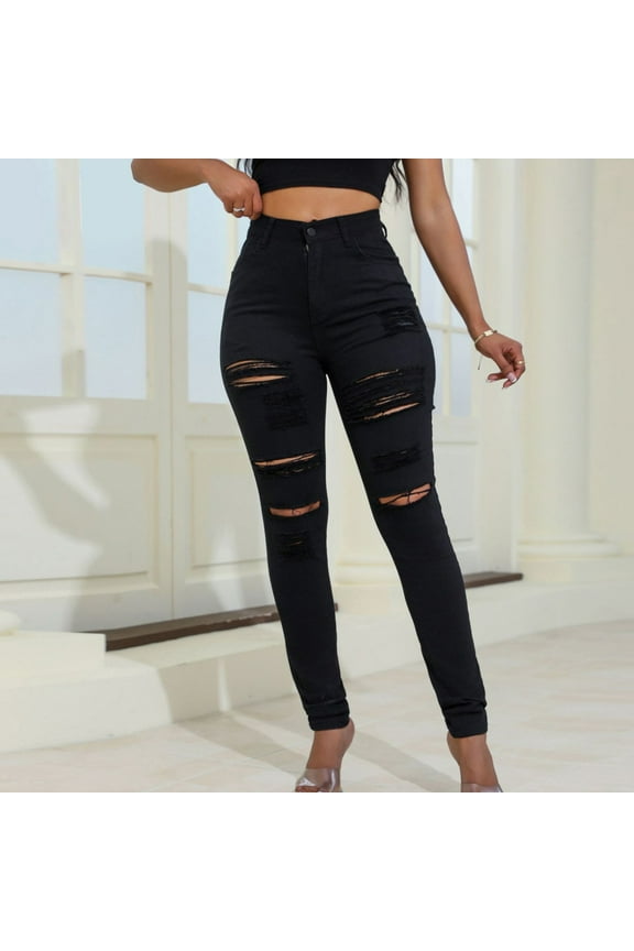 Women’s High Waisted Stretchy Skinny Curvy Jeans Tummy Control Jeggings