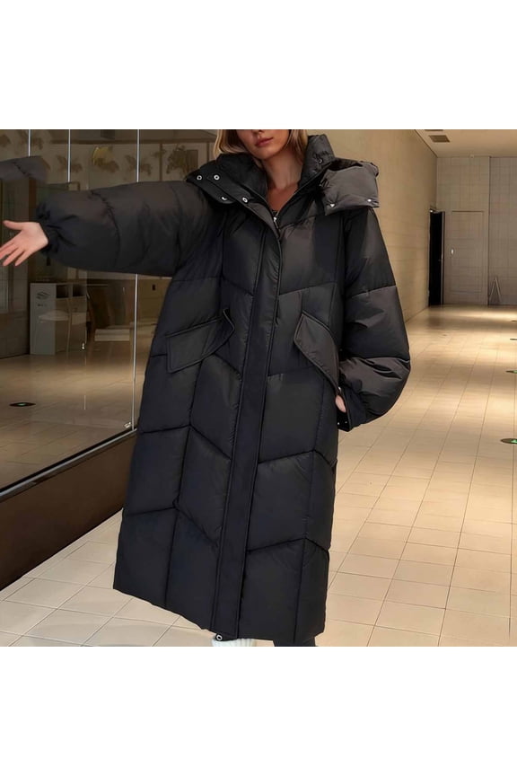 Women's Long Winter Puffer Coat Waterproof Warm Maxi Down Jacket Warm coat