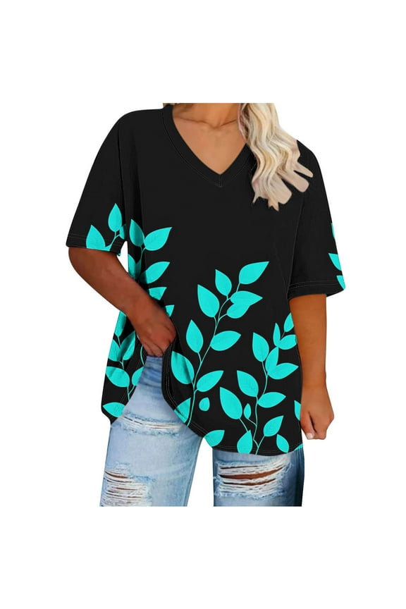 Women's Plus Size Tops for Leggings Short Sleeve Shirts Botton Up Casual Ruched Blouses Clothes,Black,3XL