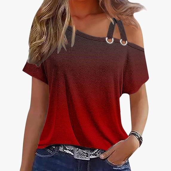 Pincandy Women's Solid Color Camisole Sleeveless T-shirt Loose Tank Top Round Neck Top Shirt Comfort Colors Adult Heavyweight Short Sleeve Tee, Style,Red,XL