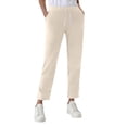 thumbnail image 1 of Pincandy Women's Solid Color Sweatpants - Elastic Waist with Drawstring & Pockets, Casual Style for Daily Wear, 1 of 7