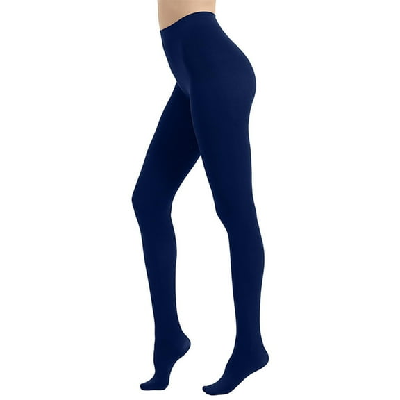 Pincandy Women's Solid Colored Opaque Microfiber Footed Tights