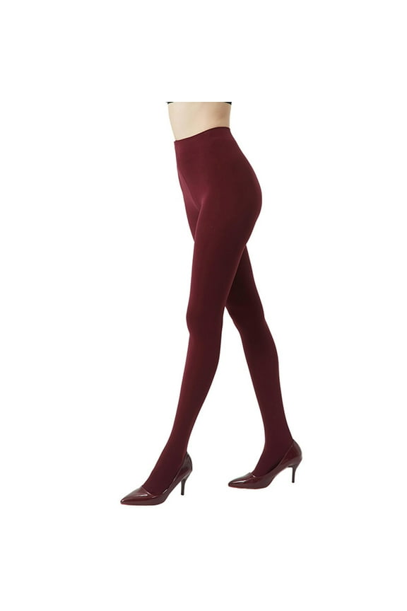 Women's Solid Colored Opaque Microfiber Footed Tights