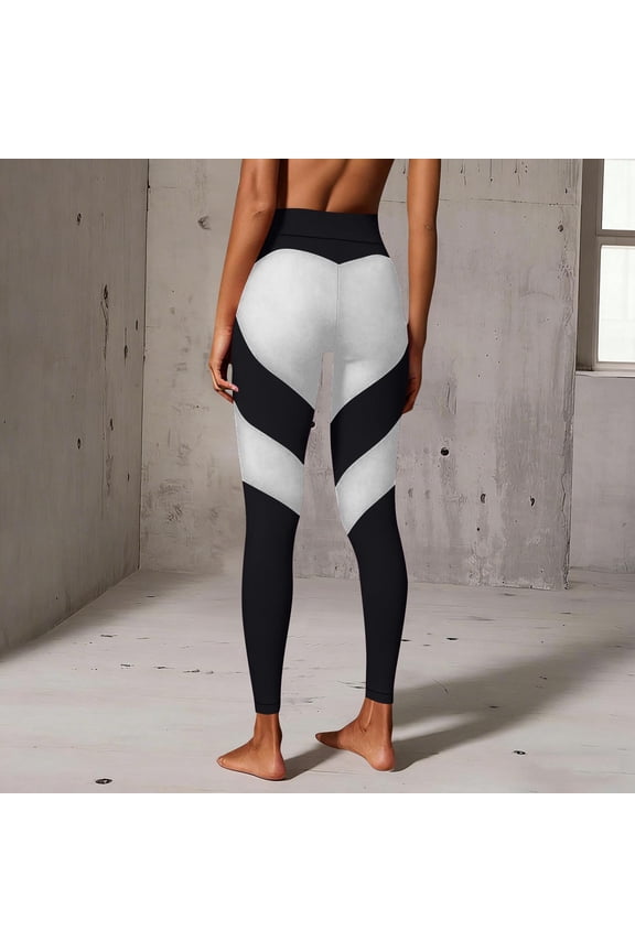 Women's Valentine's Day Yoga Pants - Heart Print, High Stretch, Flared Leg for Gym, Workout & Running