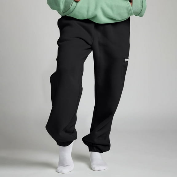 Pincandy Women’s Winter Casual Baggy Fleece Lined Sweatpants Fashion High Waisted Joggers Pants Athletic Clothes with Pockets