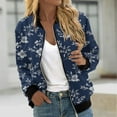 thumbnail image 1 of Pincandy Womens Fall Jacket Long Sleeve Zip Up Floral Outerwear Lightweight Loose Casual Bomber Coats With Pockets Clothing, 1 of 6