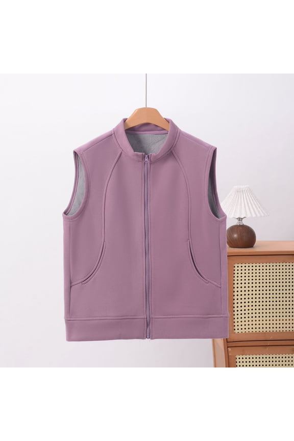 Womens Fuzzy Fleece Vest Sleeveless Button Down Fall Sherpa Jacket Winter Warm Old Money Outerwear with Pockets