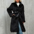 thumbnail image 1 of Pincandy Womens Long Faux Fur Coat Oversized Loose Winter Jackets Trendy Trench Coat 2025 Open Front Lapel Outerwear, 1 of 7