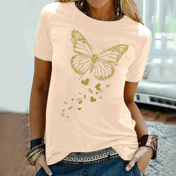 Pincandy Womens Off The Shoulder Tops Shirts Short Sleeves Regular and Plus Size Tops