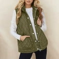 thumbnail image 1 of Pincandy Womens Reversible Quilted Sherpa Fleece Vest Lightweight Sports Vest Coat, 1 of 7