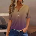 thumbnail image 1 of Pincandy Womens Short Sleeve Shirts V Neck Collared Button Down Shirt Tops, 1 of 5