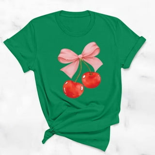 【GENERAL IDEA】Fruits Loose Fit 半袖Tシャツ - Cherry Cherry Top Tops Tees Blouses Clothing