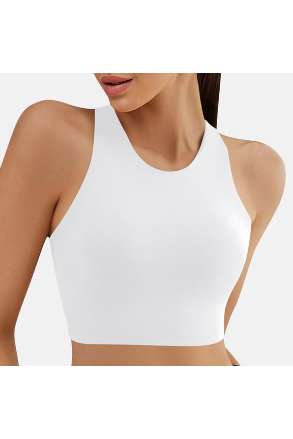 Womens Solid Color Wave Trim Bikini Top Only Backless Padded Wireless Breathable UV 50+ for Beach Pool Vacation Mix Match Wear