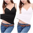 thumbnail image 1 of Pincandy Womens Tummy Control Shapewear Tank Tops 2PC Seamless V-Neck Tank Tops Body Shaper Camisole, 1 of 4