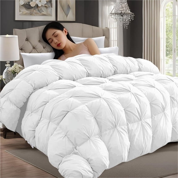 Pinch Comforter Soft as Feathers Polyfill Microfiber Fabric 8-Side & Corner Loops Luxurious Perfect for Home and Hotel Pack of 1 Full_88 X 92 Inch