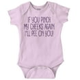 thumbnail image 1 of Pinch My Cheeks Hilarious Cute Babies Romper Boys or Girls Infant Baby Brisco Brands NB, 1 of 7