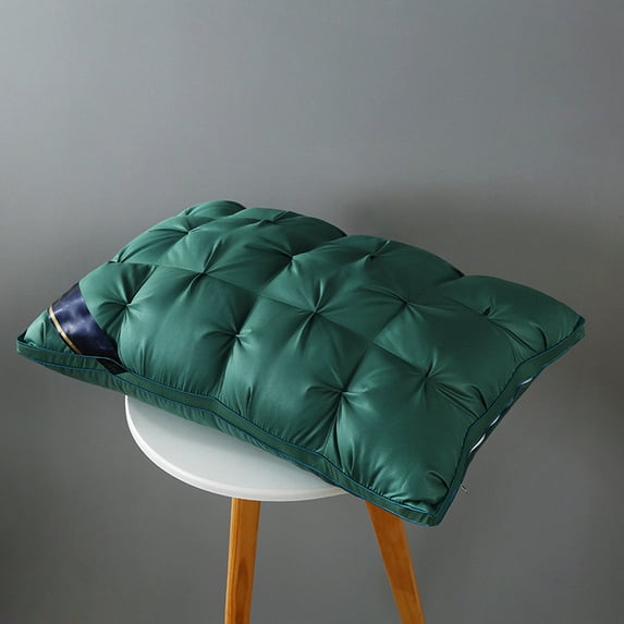Pinch Pleat Bed Pillows for Sleeping, 1PC Soft Hotel Quality Down Alternative Pillows, Breathable Microfiber Cooling Pillow for Side and Back Sleepers, 26.38*17.7IN,Green