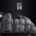 thumbnail image 1 of Pinch Pleat Ruffled - Gray California King Goose Down Fiber Comforter Duvet Insert, 1 of 8