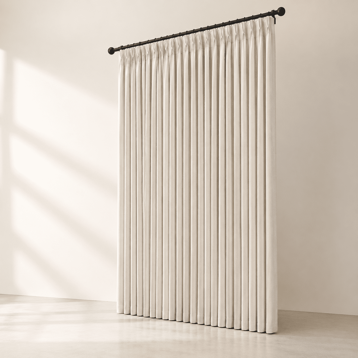 Pinch Pleated Blackout 90 Inch Bedroom Curtain 70 Wide 1 Panel