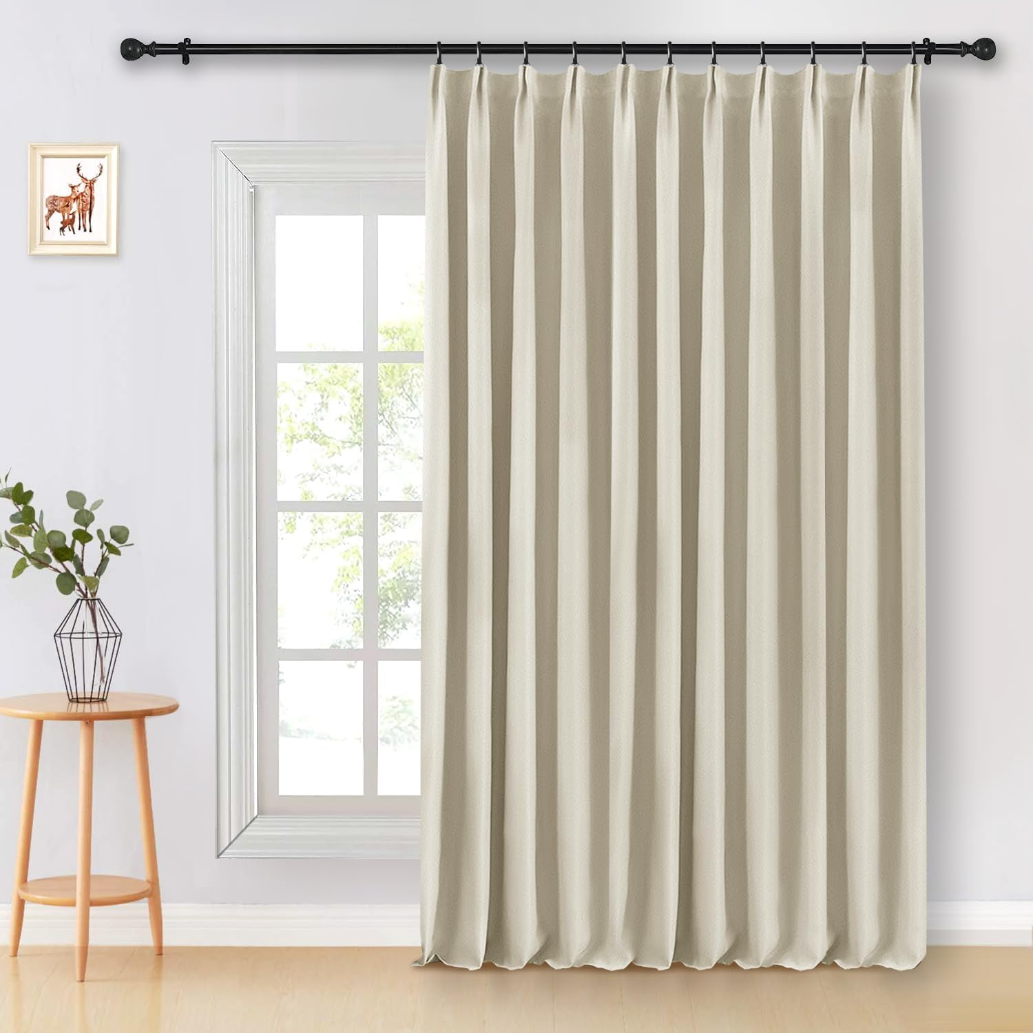 Pinch Pleated Curtains, Room Darking Curtains 45 Inch Length For Rv Camper Windows, Thermal