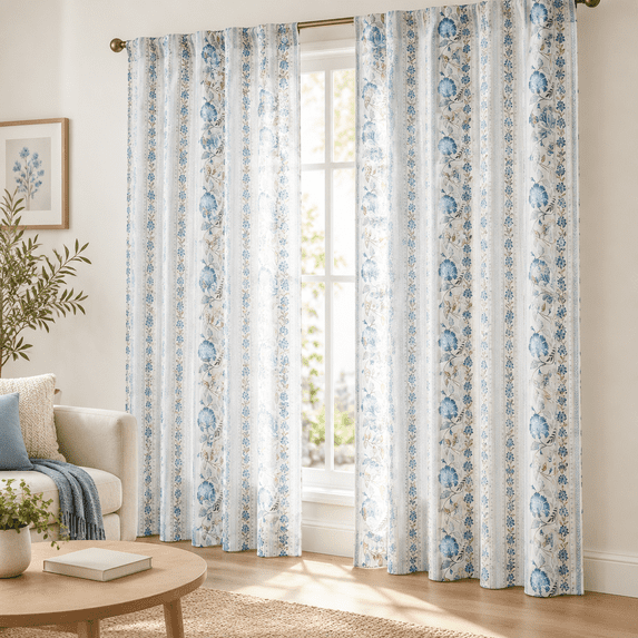 29 Inches Pinch Pleated Memory Fllinen Curta96 Inches 2 Panels Blue - Walmart.com