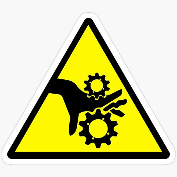 Pinch Point Hazard Sticker Phone Decal Water Bottle Stickers Car Decals ...