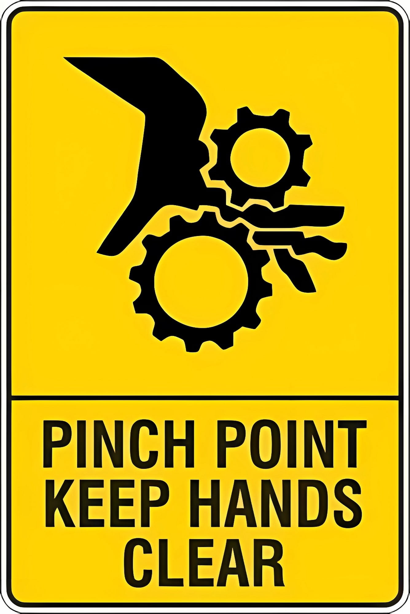 Pinch Point Keep Hands Clear Tin Sign - 8