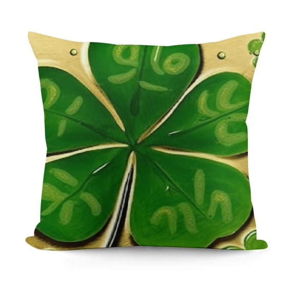 Pinch Proof Throw Pillow Covers,Cat ST Patricks Day Decoration for Sofa Couch
