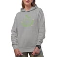 thumbnail image 1 of Pinch Proof with a Retro Smiling Face Art, St. Patrick's Day Merch Gift, Heather Grey Hooded Sweatshirt or Hoodie, Medium, 1 of 5