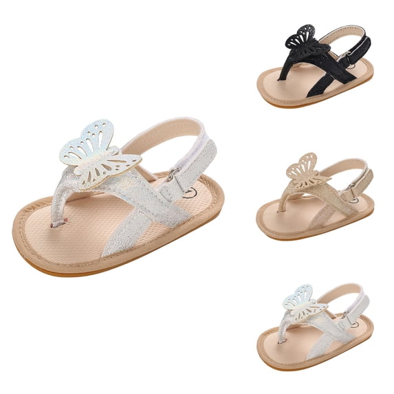 Pinch Toe Shiny Bow Hook Loop Sandals, Spring and Summer Children Baby Toddler Shoes for Boys and Girls, Girl Boy Comfort Anti Rubber Sole Beach Walking Prewalker Casual Shoes